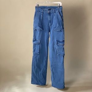 Wide leg high waisted cargo jeans